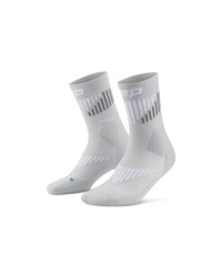 Damskie skarpetki kompresyjne do połowy łydki sportowe z wełną Merino Core Run CEP szare