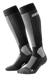 Damskie skarpety kompresyjne z wełną Merino CEP wysokie czarne