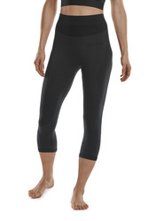 Damskie legginsy sportowe 3/4 z wełną Merino CEP czarne