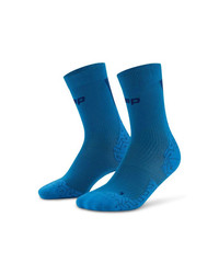 Damskie skarpety kompresyjne sportowe do połowy łydki CEP Core Run Ultralight niebieskie