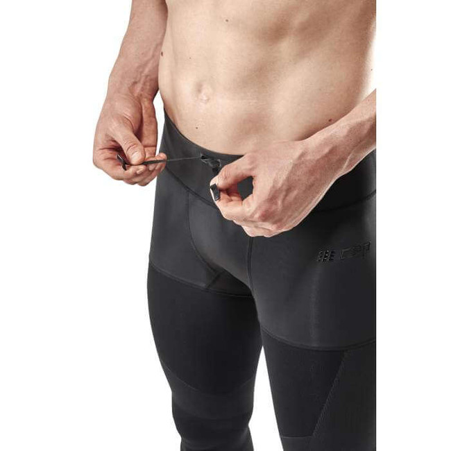 Męskie długie spodnie kompresyjne sportowe CEP czarne