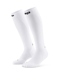 Damskie długie skarpety kompresyjne sportowe CEP Core Run białe