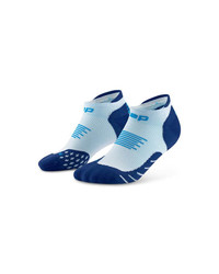 Męskie skarpety kompresyjne sportowe stopki no show CEP Core Run biało - niebieskie