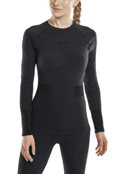 Damska koszulka narciarska z wełną Merino CEP czarna