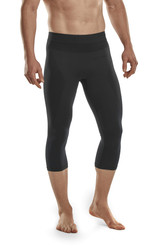 Męskie legginsy sportowe 3/4 z wełną Merino CEP czarne