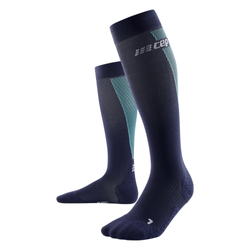 Męskie skarpety kompresyjne sportowe CEP Ultralight wysokie granatowo - niebieskie - nowa kolekcja