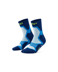 Skarpety kompresyjne do połowy łydki z amortyzującą wyściółką unisex Core Run CEP niebieskie