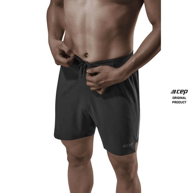 Męskie krótkie spodenki sportowe do biegania CEP czarne